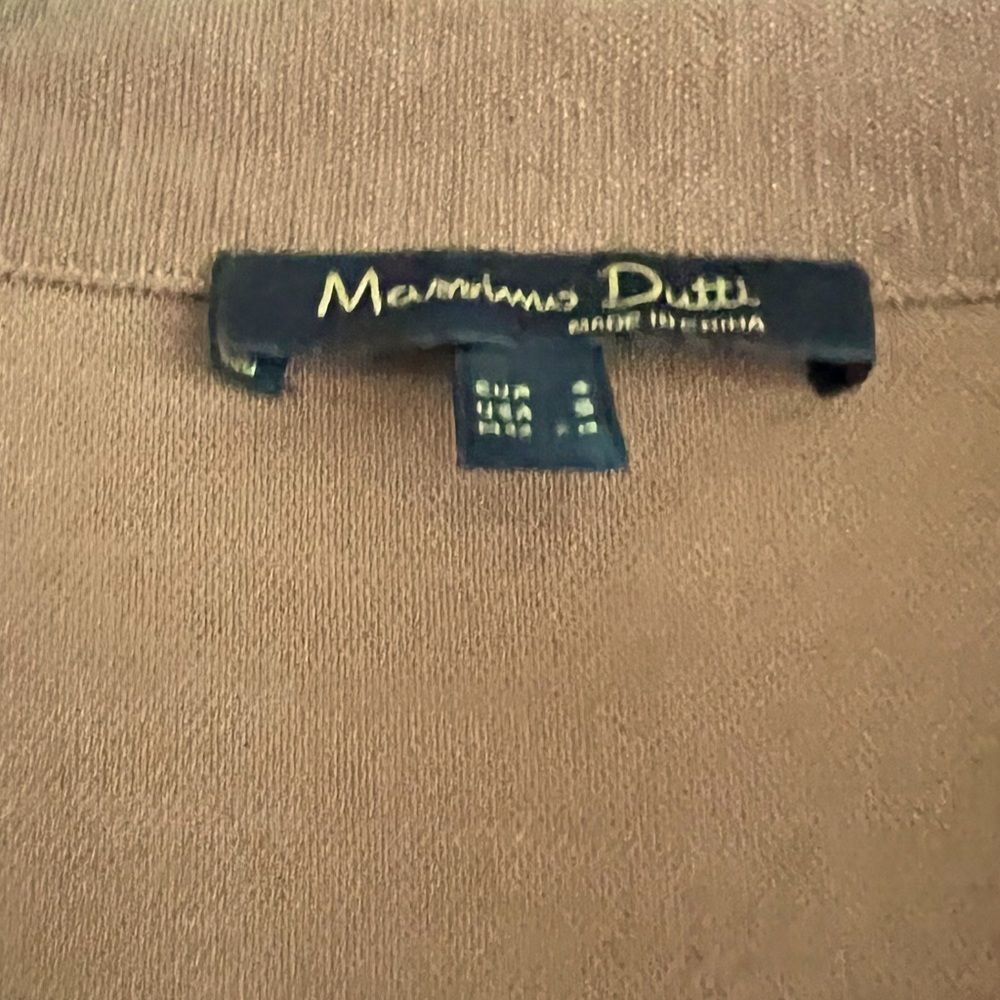 Massimo Dutti Tan Camel Buttondown Size Small - image 5